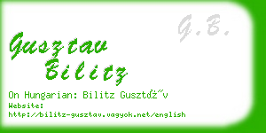 gusztav bilitz business card